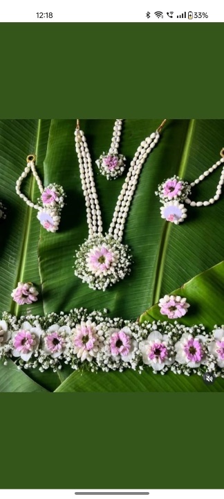 Haldi floral jewellery